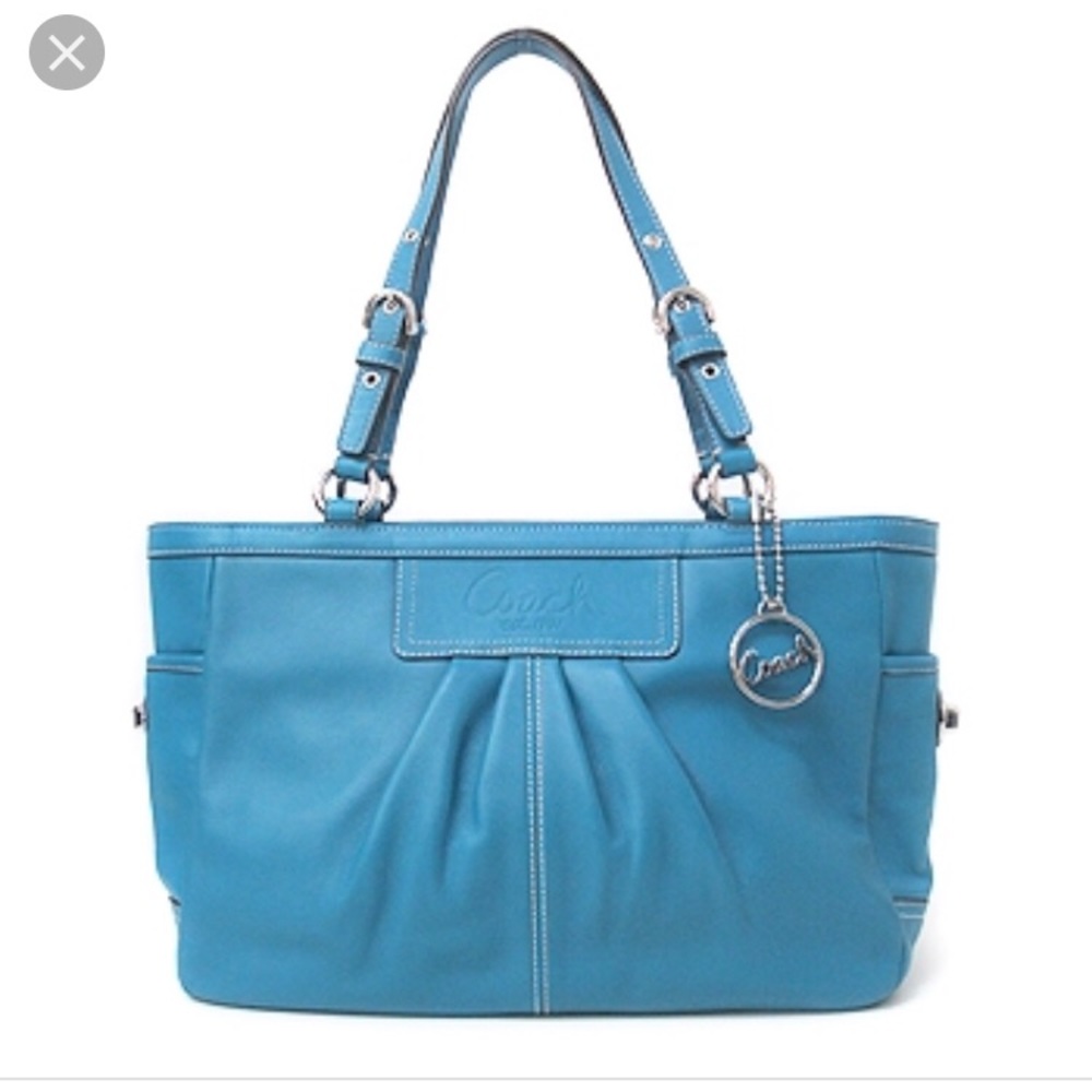 Coach pleated gallery purse